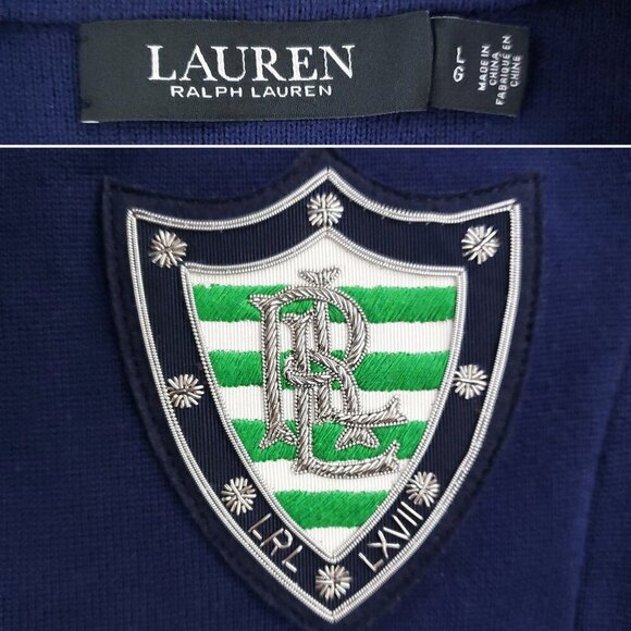 Lauren Ralph Lauren Black Label Blazer Bullion Crest Jacket Women's Large - Picture 3 of 16